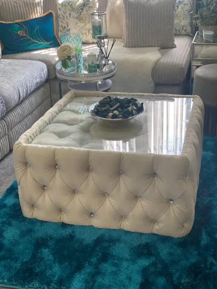 chesterfield upholstered coffee table