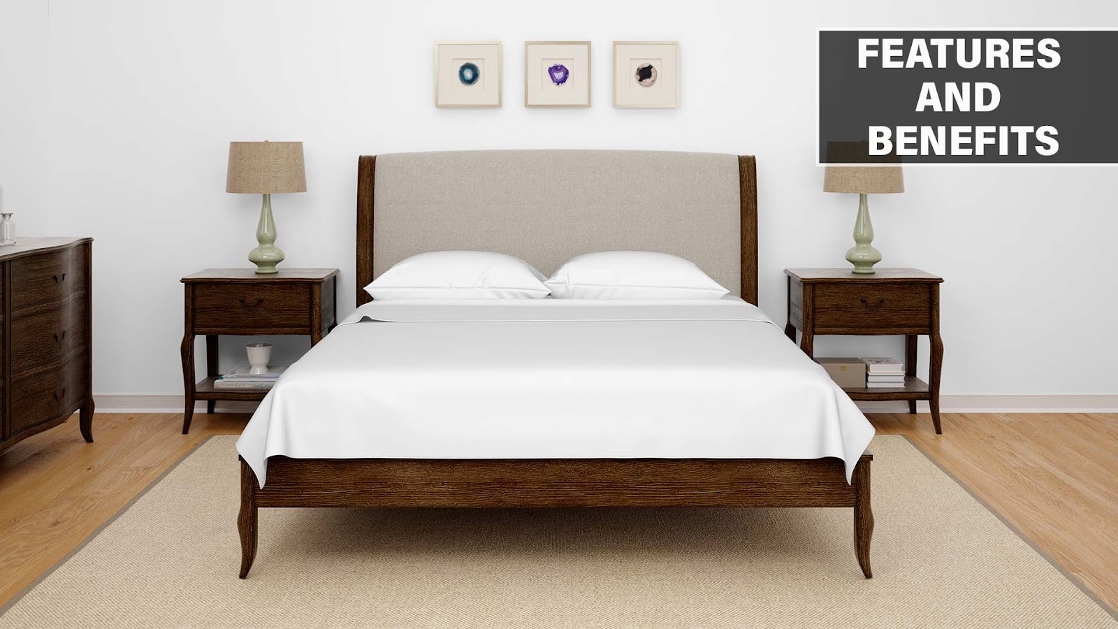 linen upholstered bed frame