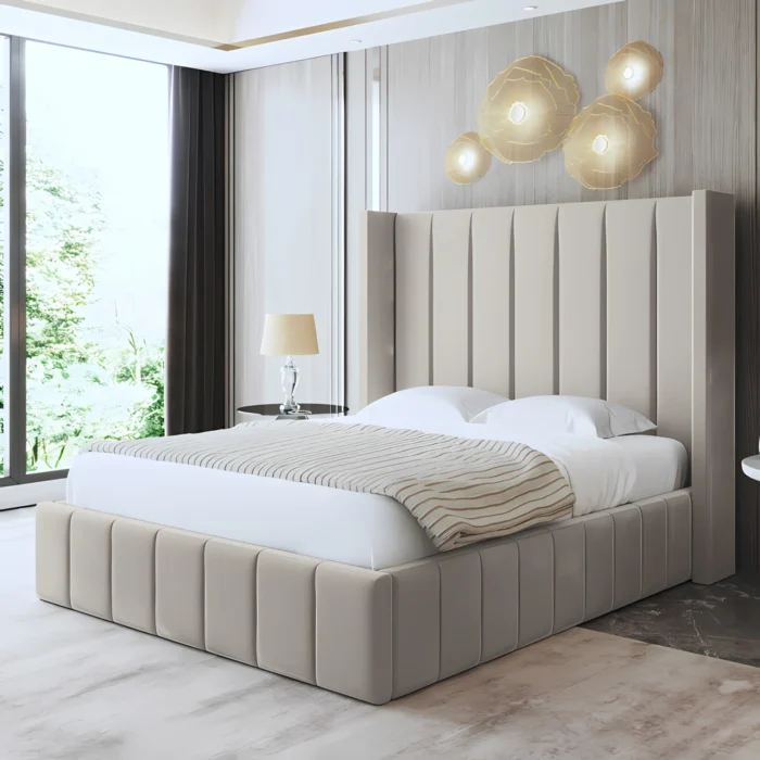 Cambridge Wingback Panel Line Bed Frame