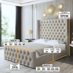 Dusken Wingback Chesterfield Bed