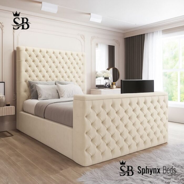Blaze Buttoned Ottoman TV Bed
